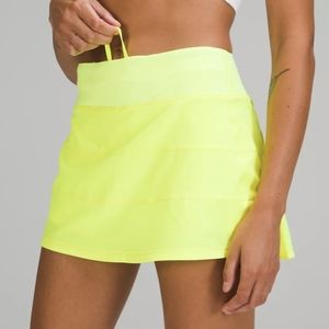 Lululemon Pace Rival Mid-Rise Skirt highlight yellow size 8